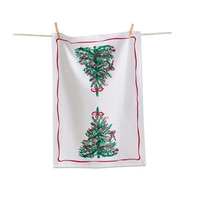 tag Very Merry Christmas Dishtowel Set Multicolor Cotton Kitchen Towels Machine Wash 26x18 inches