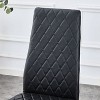 CAVINAS Set of 4 PU Leather Dining Chairs with Diamond Stitch Back and Silver Metal Legs - 3 of 4