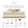 Pillow Gal Classic Cool & Crisp 100% Cotton Percale 4-Piece Sheet Set - 2 of 4