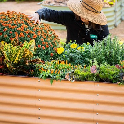 Vego 17" Tall Terra Cotta Metal Modular Raised Garden Bed