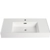 ChicFurnit Bathroom Sinks 36 Inch Ceramic Basin with Sleek Modern Design for Bathroom Remodel Upgrade, White, 35.4"*18.1"*4.7" - 4 of 4