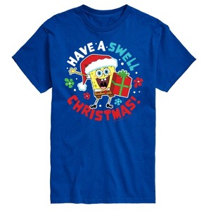 Men's - SpongeBob SquarePants - Have A Swell Christmas Short Sleeve Graphic T-Shirt - 1 of 4