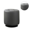 Simple Relax Round Leatherette Upholstered Ottoman, Grey - 4 of 4