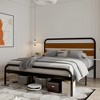 Whizmax King/Queen/Full Size Bed Frame, Platform Bed Frame with Wood Headboard, Heavy Duty Metal Slat Support, Noise Free Design Mattress Foundation - 2 of 4