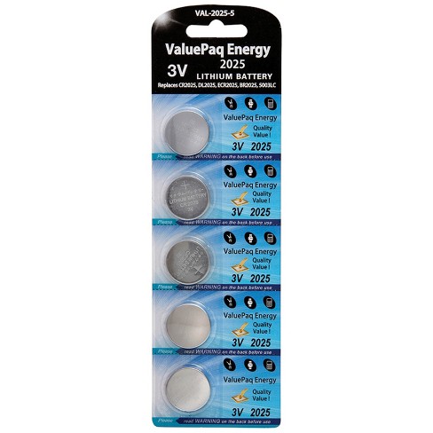 Energizer CR2025 Batteries, 3V Lithium Coin Cell 2025 Watch Battery, (4  Count) 