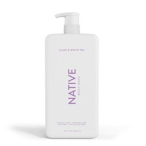 Native Body Wash for Women & Men - Lilac & White Tea - Sulfate Free with Pump - 36 fl oz - 1 of 4