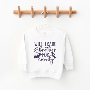 The Juniper Shop Will Trade Brother For Candy Puff Print Toddler Graphic Sweatshirt - 1 of 4
