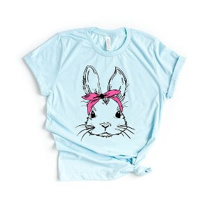 Simply Sage Market Women's Bunny With Bandana Short Sleeve Graphic Tee - 1 of 3