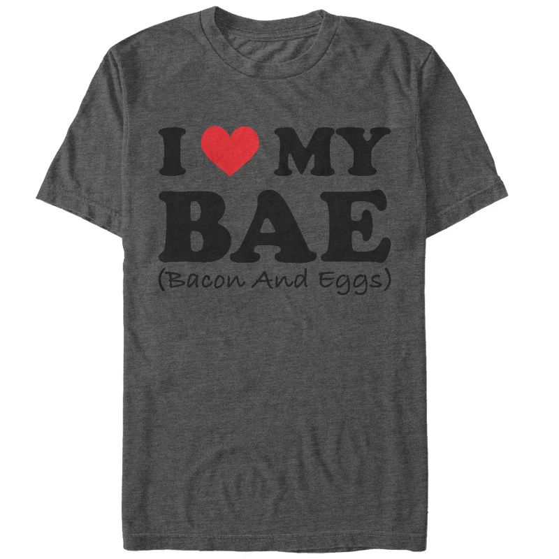Men's Lost Gods Valentine's Day Bacon and Eggs T-Shirt, 1 of 5