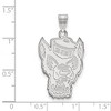 Black Bow Jewelry 10k White Gold North Carolina State Wolfpack NCAA Extra Large Pendant - 2 of 3