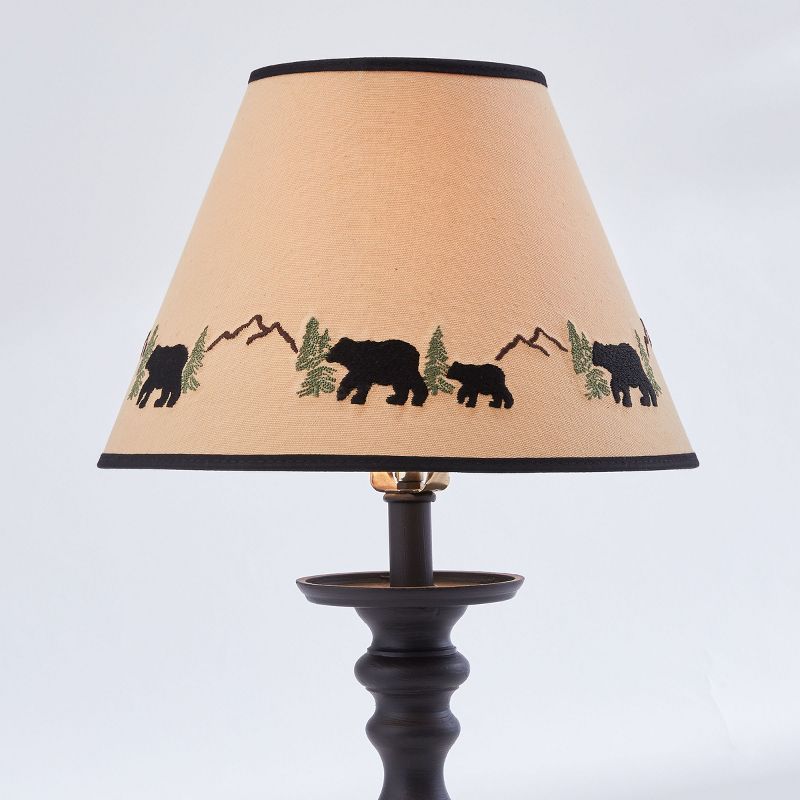 Park Designs Black Bear Embroidered Shade 10"D, 2 of 5