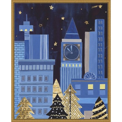 16" x 20" Holiday Night I Framed Wall Canvas - Amanti Art