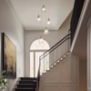 LNC Dolohovstrout 5-Lights 13.8" Modern Cluster Mini Chandelier, Polished Gold with Textured Glass Shades - 4 of 4
