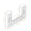 TV Cabinet Set with Bookcase Sideboards, Farmhouse Wall Entertainment Center with Storage, Console for Living Room-Maison Boucle - 4 of 4