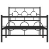 vidaXL Single Bed - Industrial Style Metal Frame w/Headboard & Footboard, Black, Supports Mattress 39.4"x78.7" - Assembly Required - 4 of 4