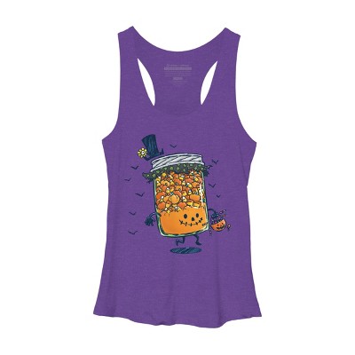 Women's Design By Humans Halloween Jam By nickv47 Racerback Tank Top