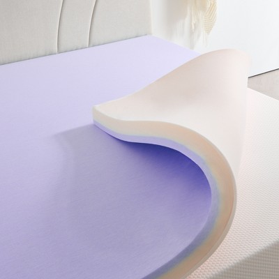 Twolike 2 Inch Memory Foam Mattress Topper with All-Foam Structure for Motion Isolation and No-Noise Sleep