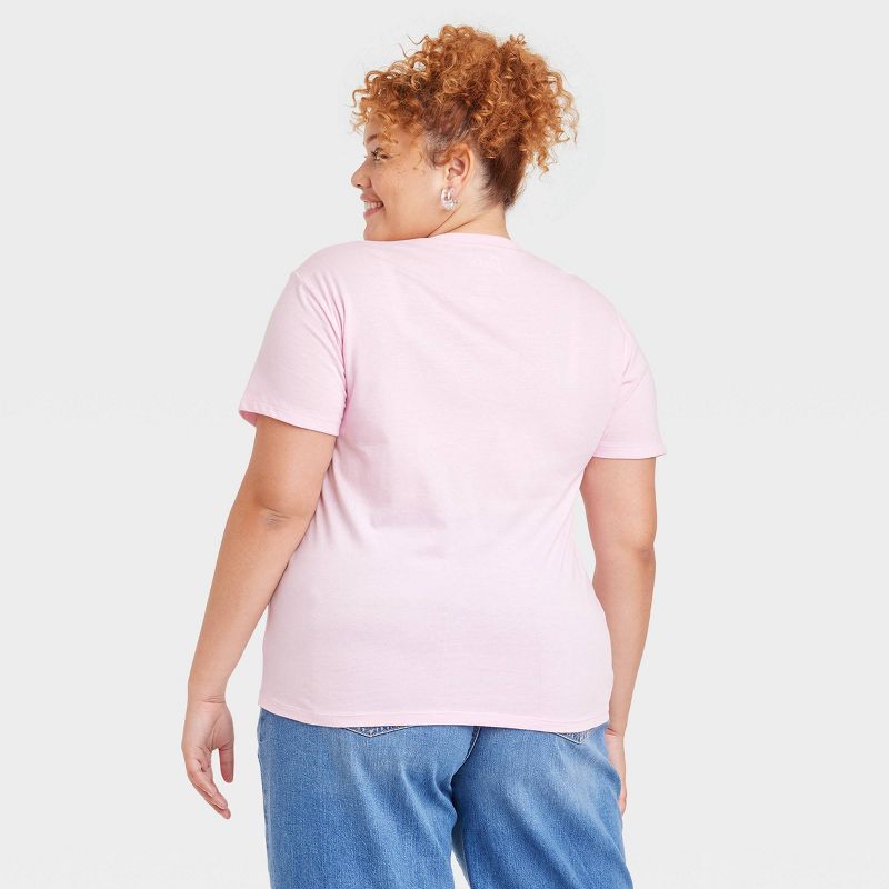 Women&#39;s Barbie Logo Classic Short Sleeve Graphic T-Shirt - Pink, 2 of 9