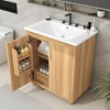 ChicFurnit Bathroom Vanities 30 Inch Vanity Cabinet with Sink and Drawer Storage for Modern Bathroom, Brown, 30"*18.3"*34.4" - 4 of 4