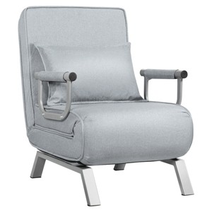 Tangkula Sofa Bed Folding Arm Chair Sleeper 5 Position Recliner Full Padded Lounger Couch - 1 of 4