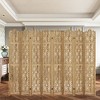 Wooakway Rustic Folding Wood Room Divider Vintage Freestand Privacy Screen for Room Seperation Living Room Bedroom Office Room - 3 of 4