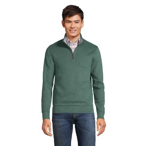Lands' End Men's Bedford Rib Quarter Zip Sweater - 1 of 4