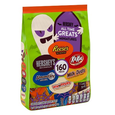 All Time Greats Reese's, Hershey's, Kit Kat, Almond Joy, Whoppers, and Milk Duds Halloween Chocolate Variety Pack - 52.3oz/160ct