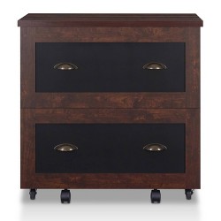 2 Drawer Lateral File Cabinet In Warm Honey Brown Bowery Hill