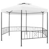 vidaXL Garden Gazebo 127.2"x108.3"x104.3" White 0.6 oz/ftÂ² - 2 of 4