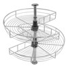 YIYIBYUS 2 Tier Lazy Kitchen Base Cabinet Corner Organizer, 270° Rotating Blind Corner Wire Kidney Shaped Cabinet Mounted - 4 of 4