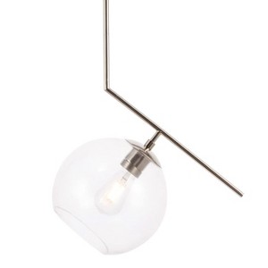Elegant Lighting Ryland 1 light Chrome  and Clear glass pendant - 1 of 4