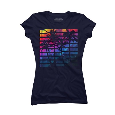 Junior's Design By Humans City Summer By clingcling T-Shirt