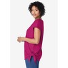 Woman Within Side Tie Knit Tee - 4 of 4