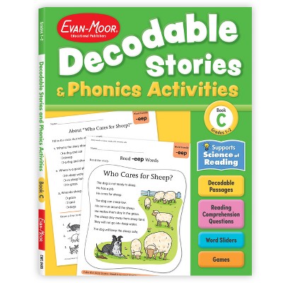 Decodable Stories and Phonics Activities, Level C, Grade 1 - 2 Workbook - by  Evan-Moor Educational Publishers (Paperback)