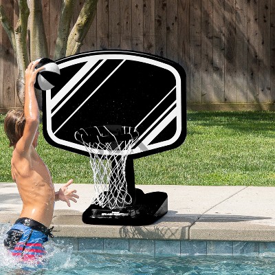 Black High Density Polyethylene Portable Poolside Basketball Hoop