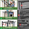 Garden Tool Organizer - Heavy Duty Rolling Garden Tool Rack - Steel Organizer Wheels & Hooks for Garage/Shed/Outdoor - 3 of 4