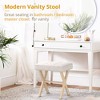 Arceso Ottoman Foot Stool Vanity Stool, Square X-Leg Foot Rest Ottoman Makeup Stool, Small Stool Chair for Vanity,for Makeup Room, Living Room - 3 of 4