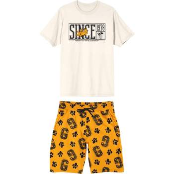 Garfield University Since 1978 Men's 2-Pack T-Shirt & Lounge Shorts Sleep Set