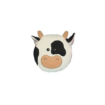 Multipet 43206-1 Sub-Woofer Squeaking Cow Toy, 7", White/Black
