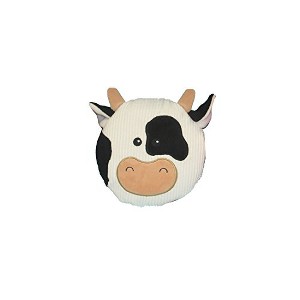 Multipet 43206-1 Sub-Woofer Squeaking Cow Toy, 7", White/Black - 1 of 1