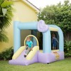 Qaba Bounce House, Inflatable Bouncer with Air Blower, Slide, Stakes, Repair Patches, Storage Bag, for Kids Ages 3-8, 98" x 65" x 79" - 2 of 4