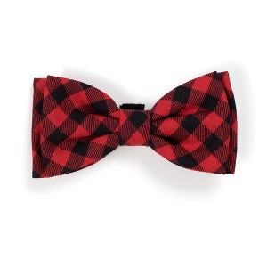 The Worthy Dog Buffalo Plaid Bow Tie Adjustable Collar Attachment Accessory - 1 of 3