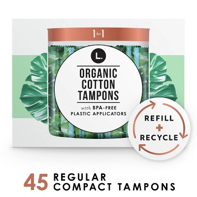 L. Organic Tampons Regular Refill Pack - 45ct