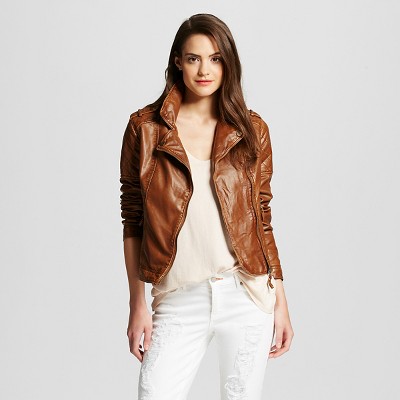 xhilaration brown leather jacket