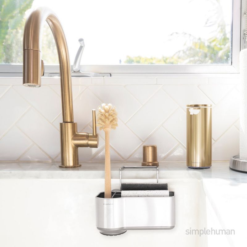 simplehuman Sink Caddy Sponge Holder, Brushed Stainless Steel, 4 of 5