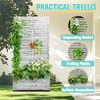 TOAOTBNBO Metal Raised Garden Bed with Trellis and Wheels, Metal Planter Box with Trellis, Garden Box for Climbing Plants, Flower - 3 of 4