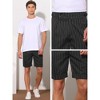 Lars Amadeus Men's Summer Pleated Front Stripes Business Dress Shorts - 4 of 4