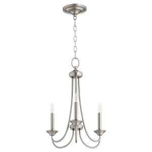 Quorum Lighting Brooks 3-Light Satin Nickel Chandelier with Chain - NR - 1 of 1