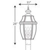 Progress Lighting, New Haven Collection, 3-Light Outdoor Post Lantern, Black Finish, Clear Beveled Glass - 2 of 4