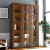 Sapphtopaz Modern Wooden Tall Bookcase with Storage, Display Storage Cabinet, Bookshelf Shelf Tower for Living Room, Office - 3 of 4
